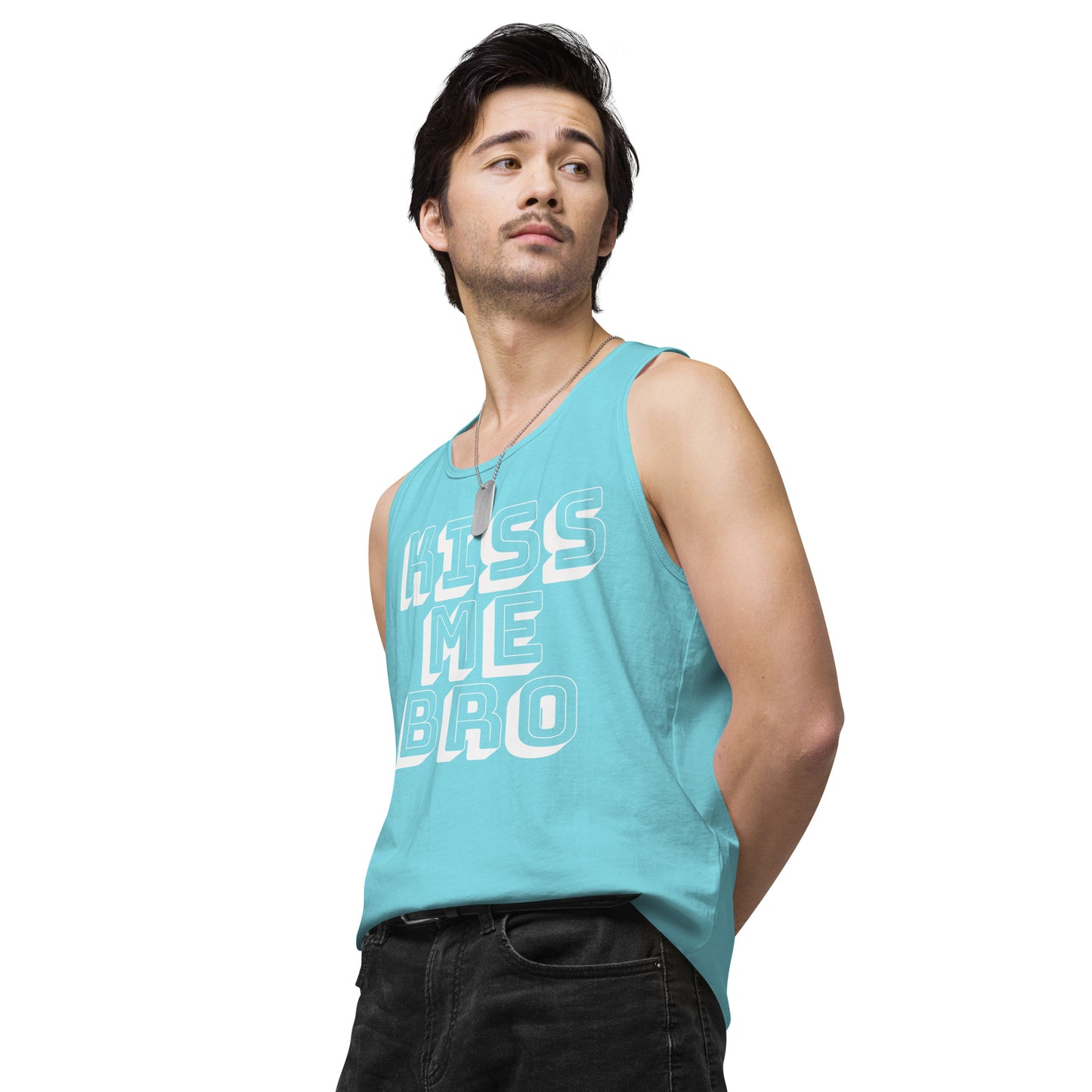 Kiss Me Bro Men’s premium tank top