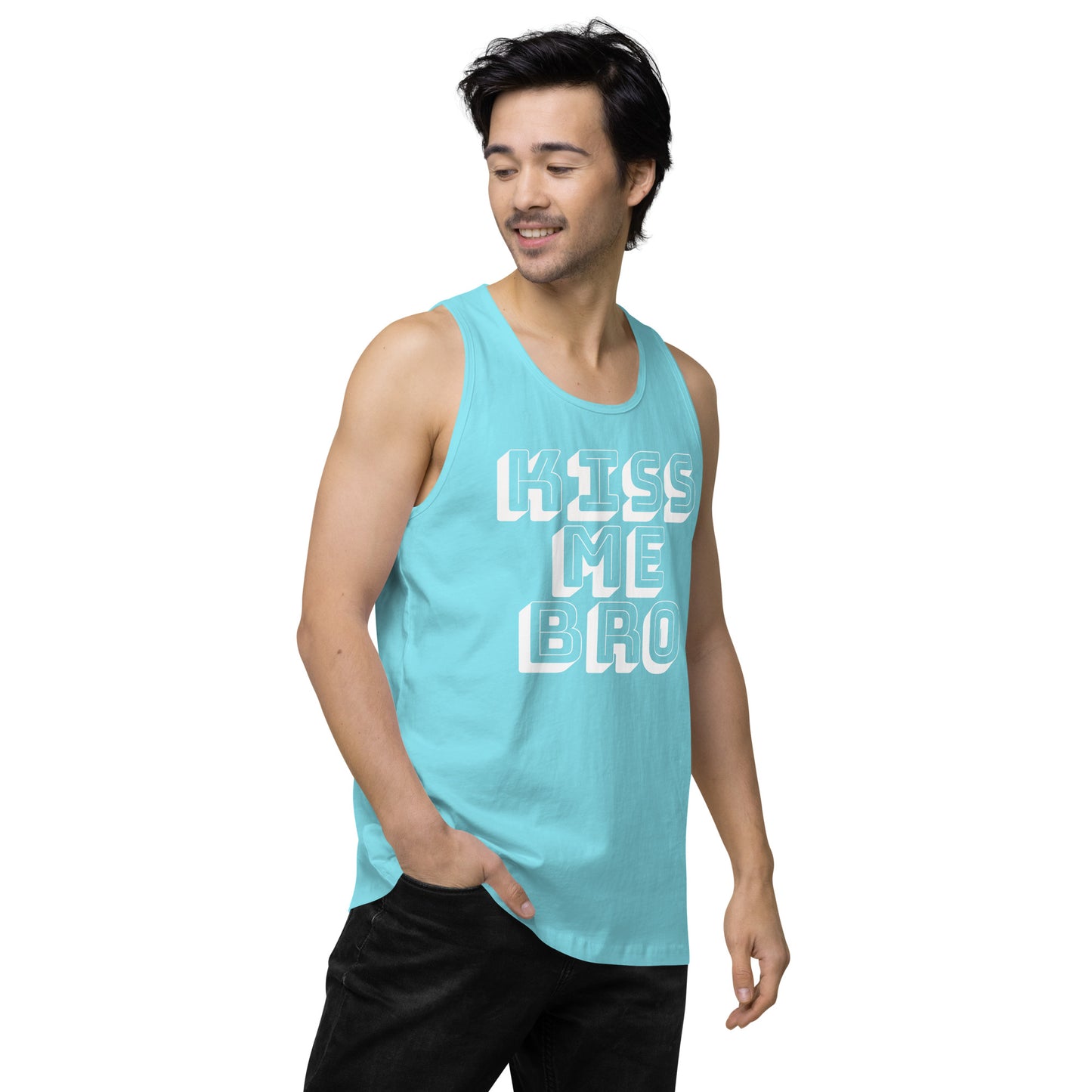 Kiss Me Bro Men’s premium tank top