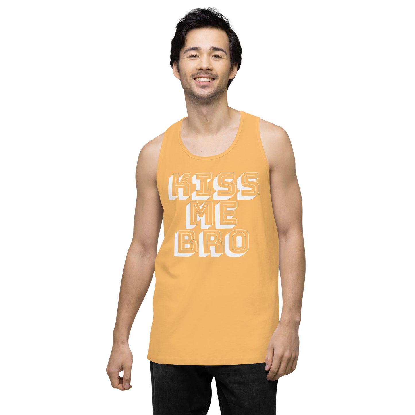 Kiss Me Bro Men’s premium tank top