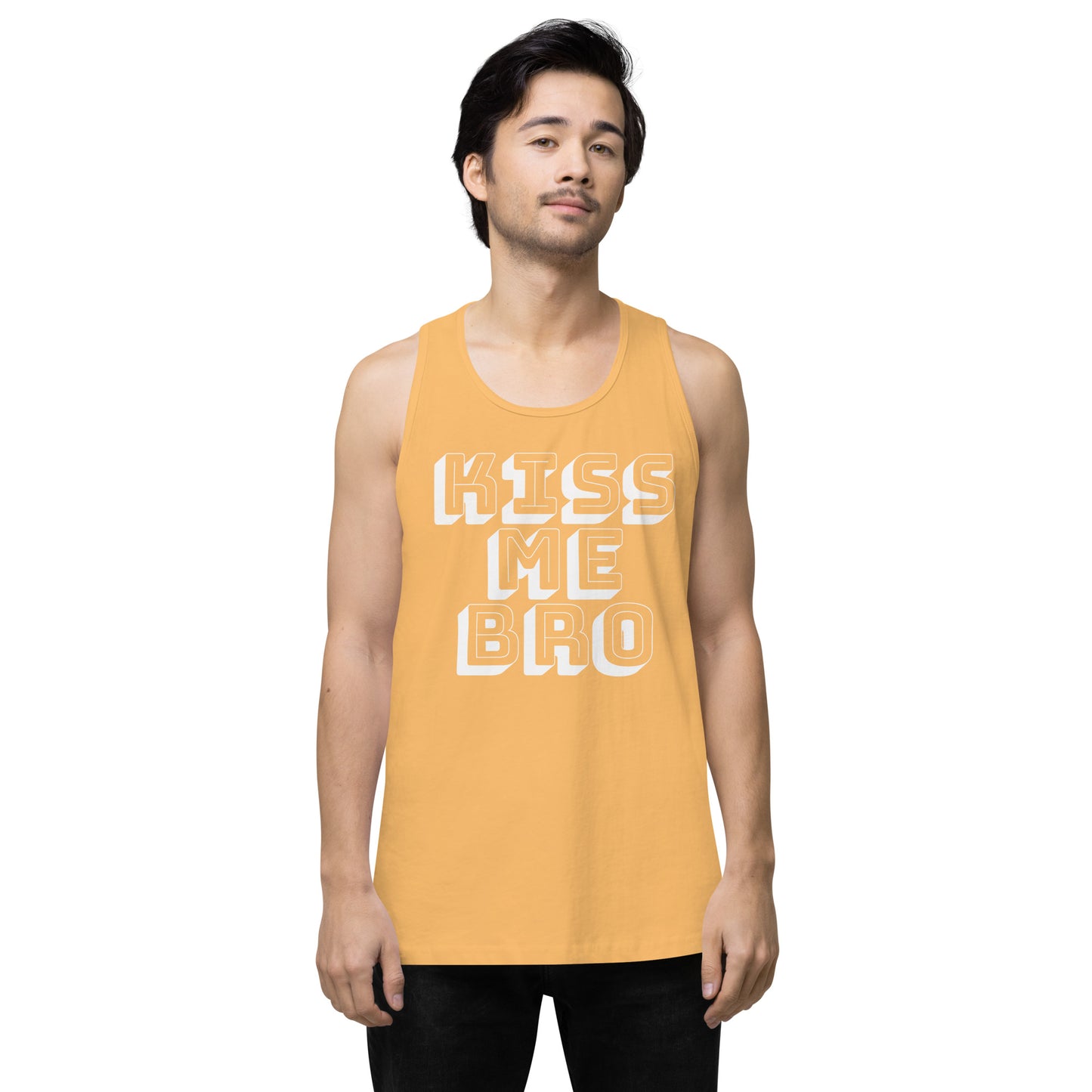 Kiss Me Bro Men’s premium tank top