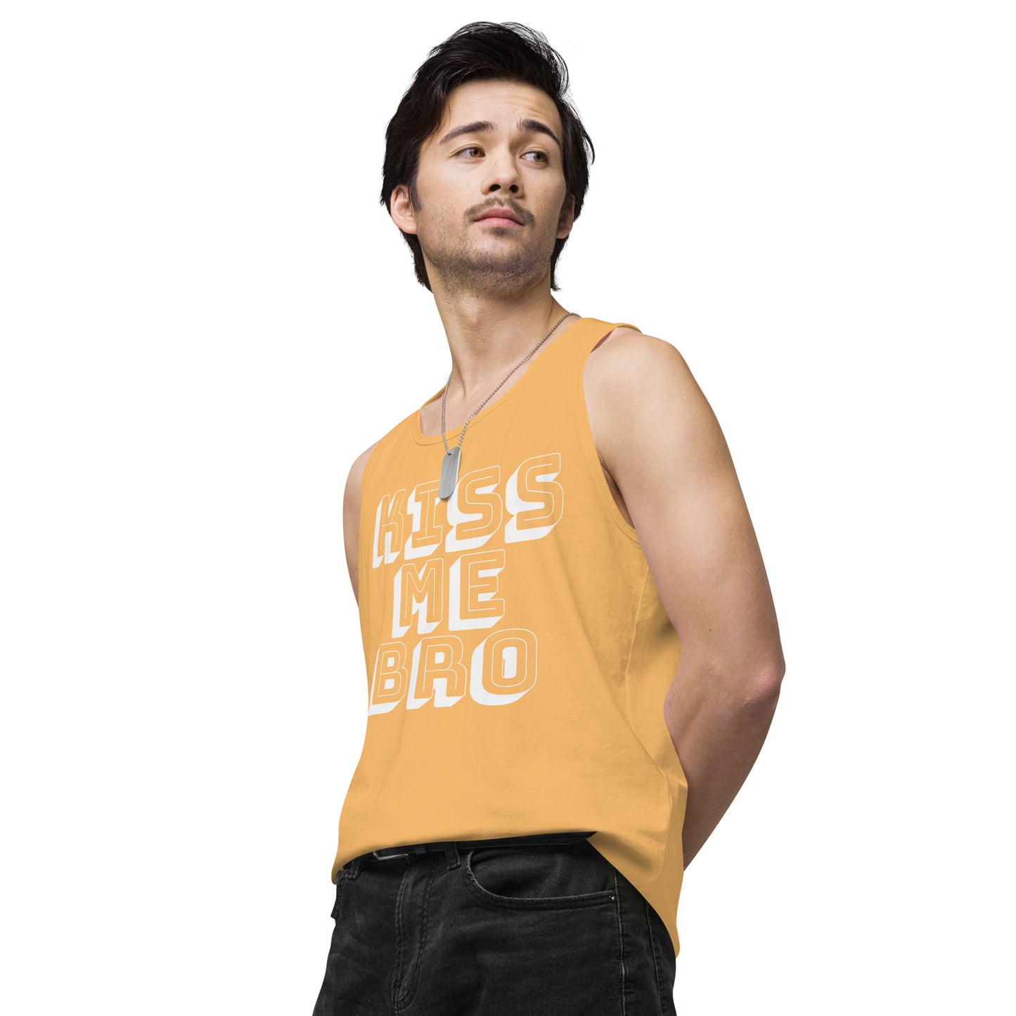 Kiss Me Bro Men’s premium tank top