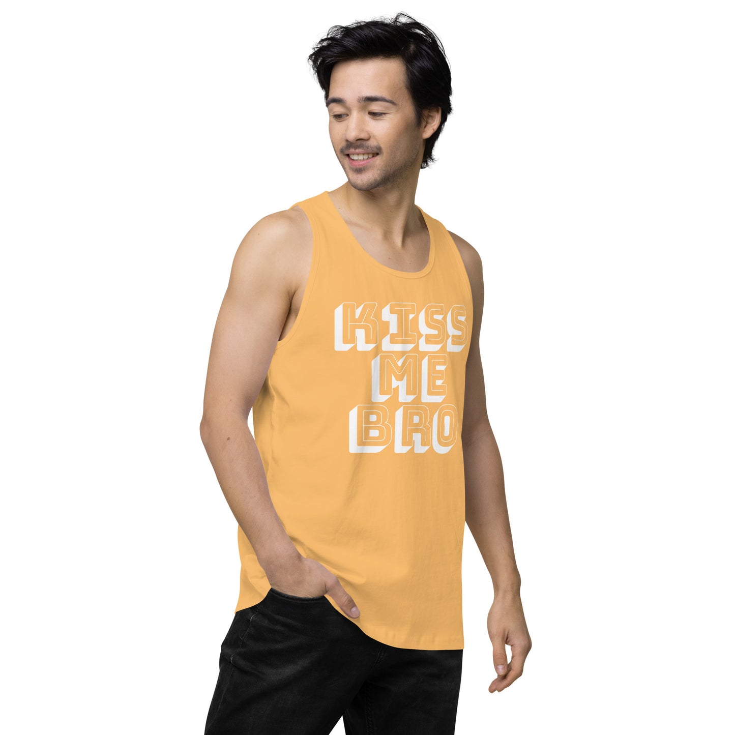 Kiss Me Bro Men’s premium tank top