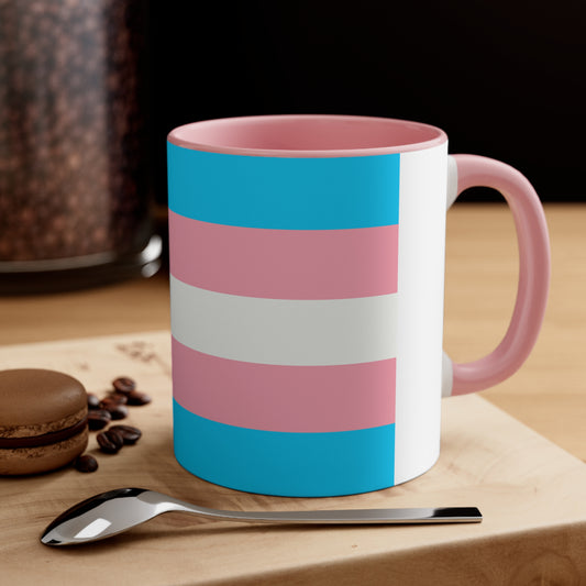 Mug with Trans Pride Flag and Colored Inside