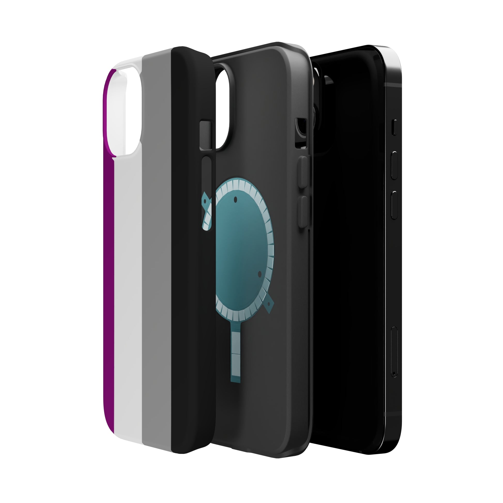 Phone case with Asexual Pride Flag