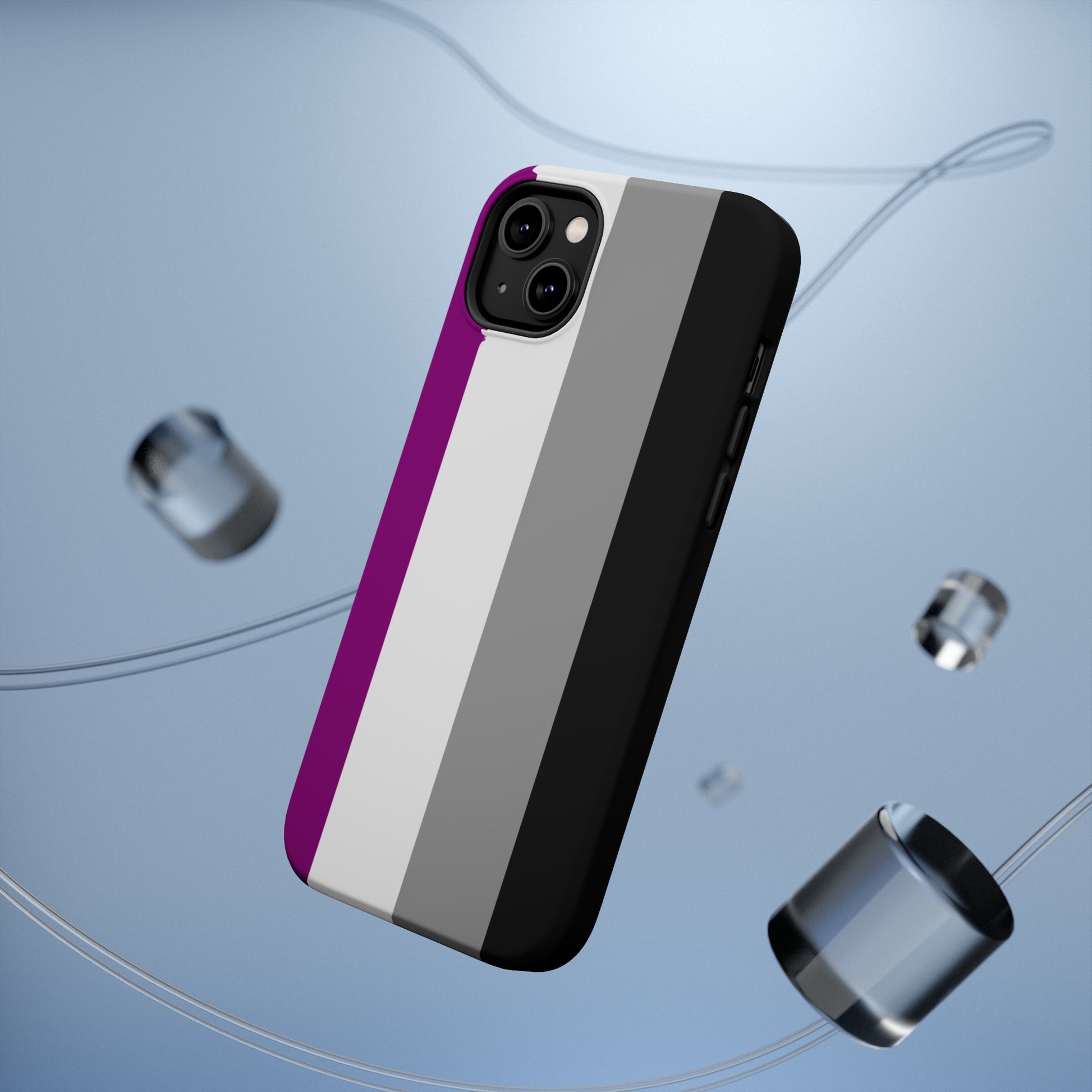 Phone case with Asexual Pride Flag