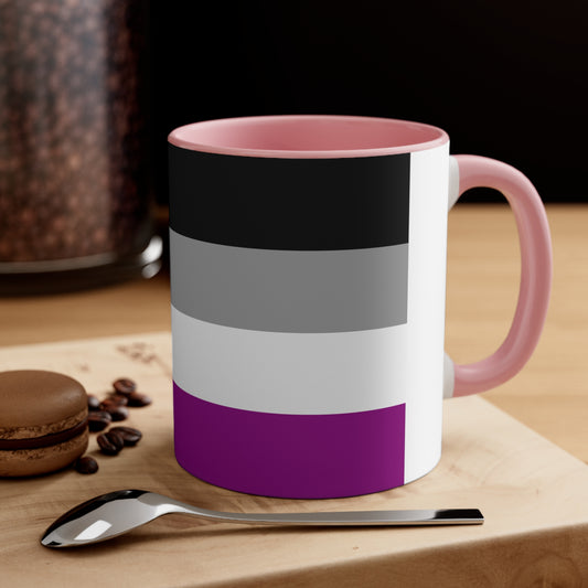 Coffee Mug with Asexual Pride Flag