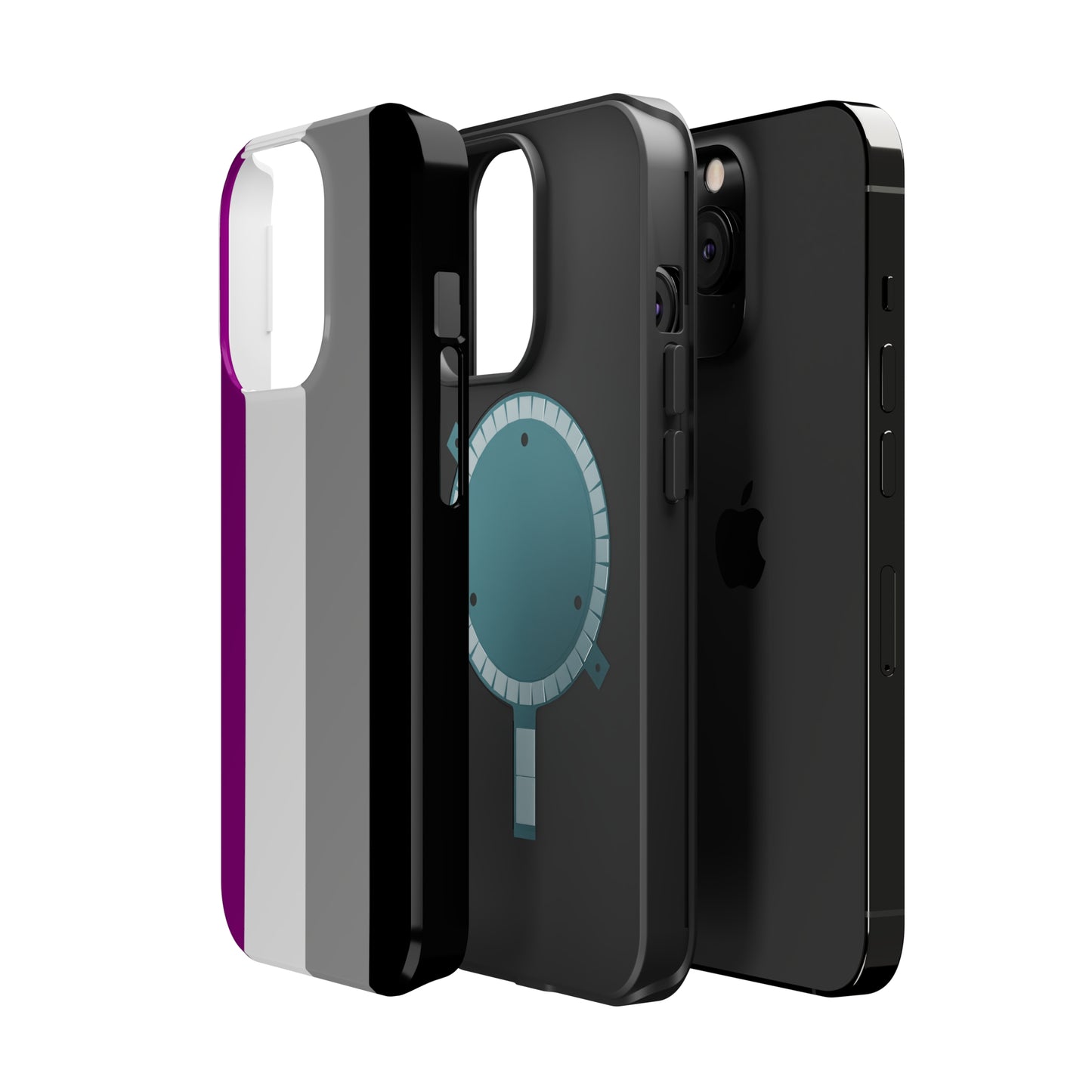 Phone case with Asexual Pride Flag