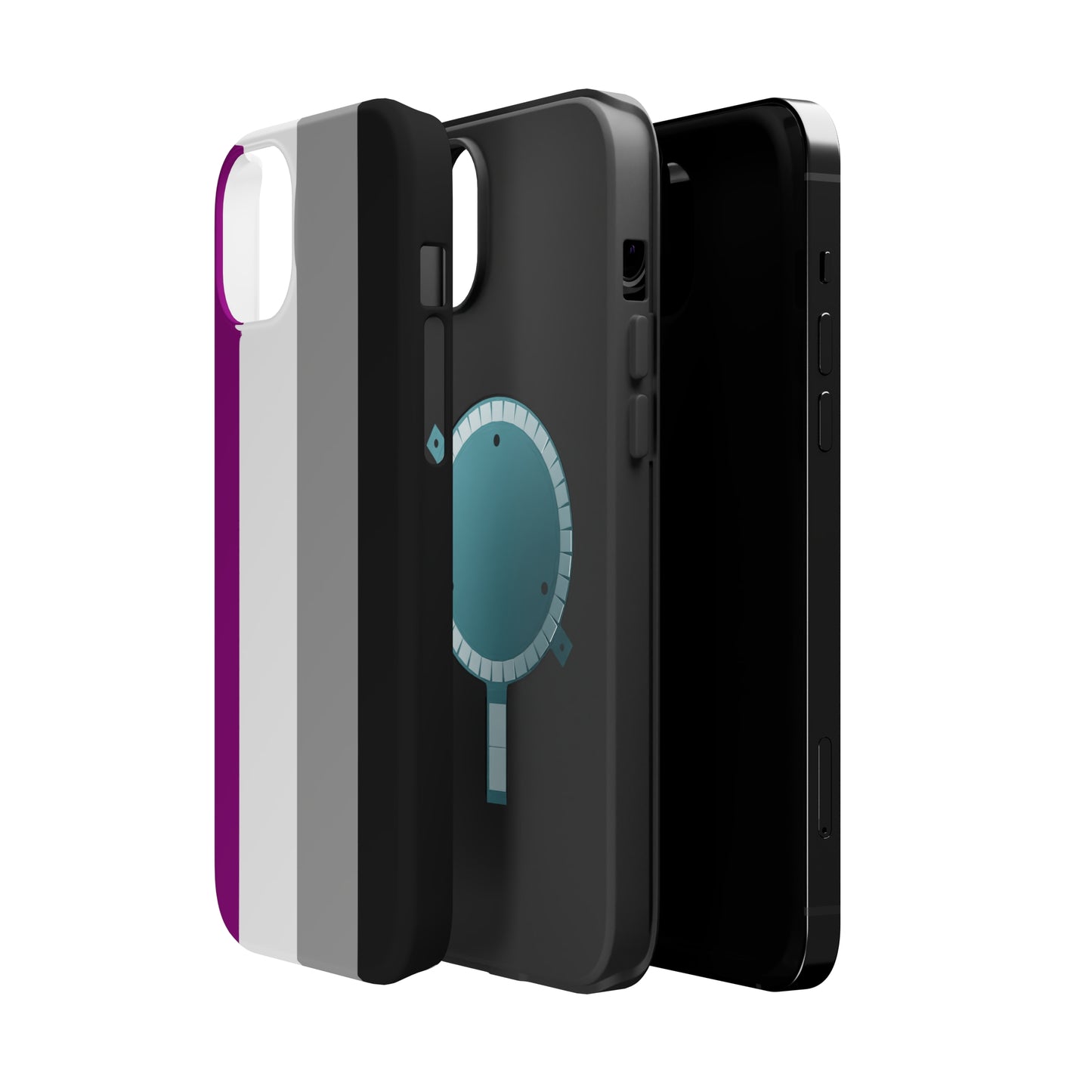 Phone case with Asexual Pride Flag