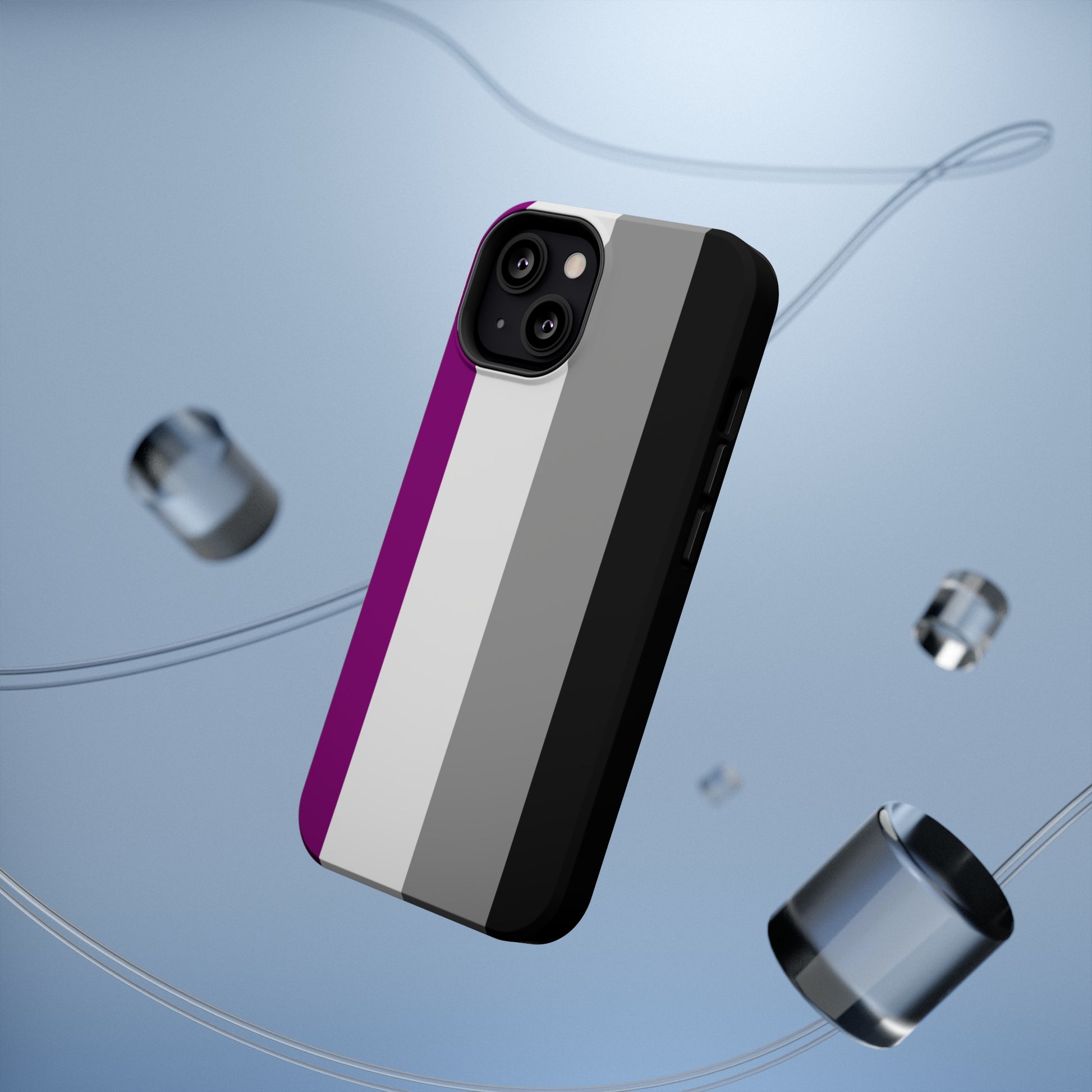 Phone case with Asexual Pride Flag