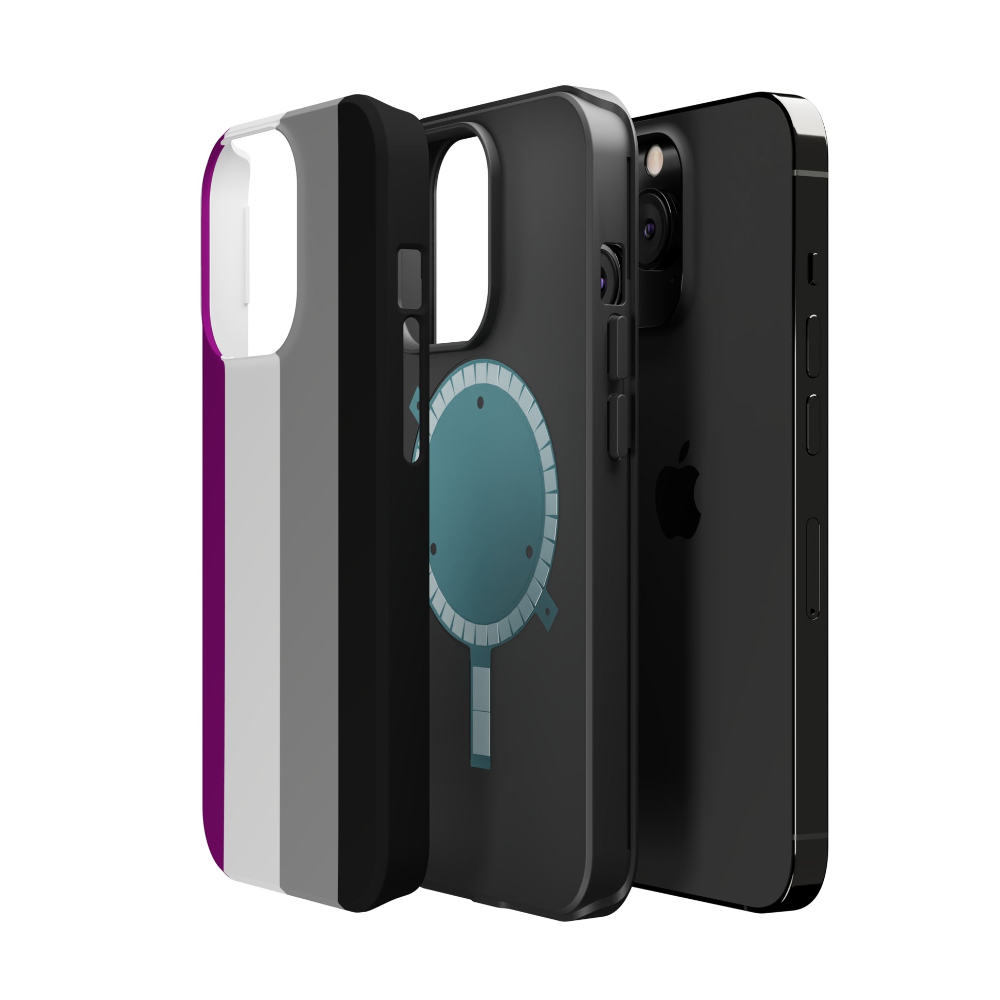 Phone case with Asexual Pride Flag