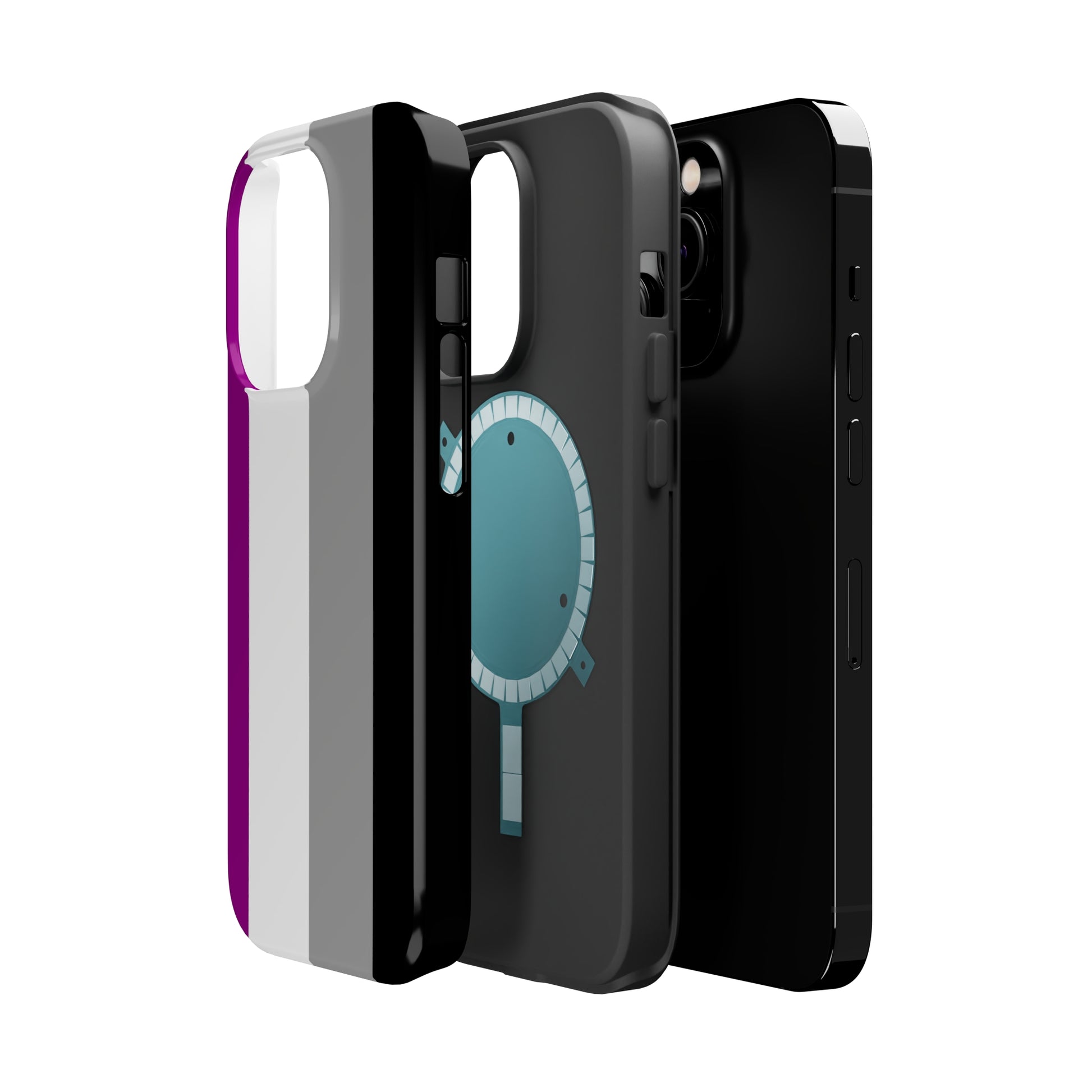 Phone case with Asexual Pride Flag