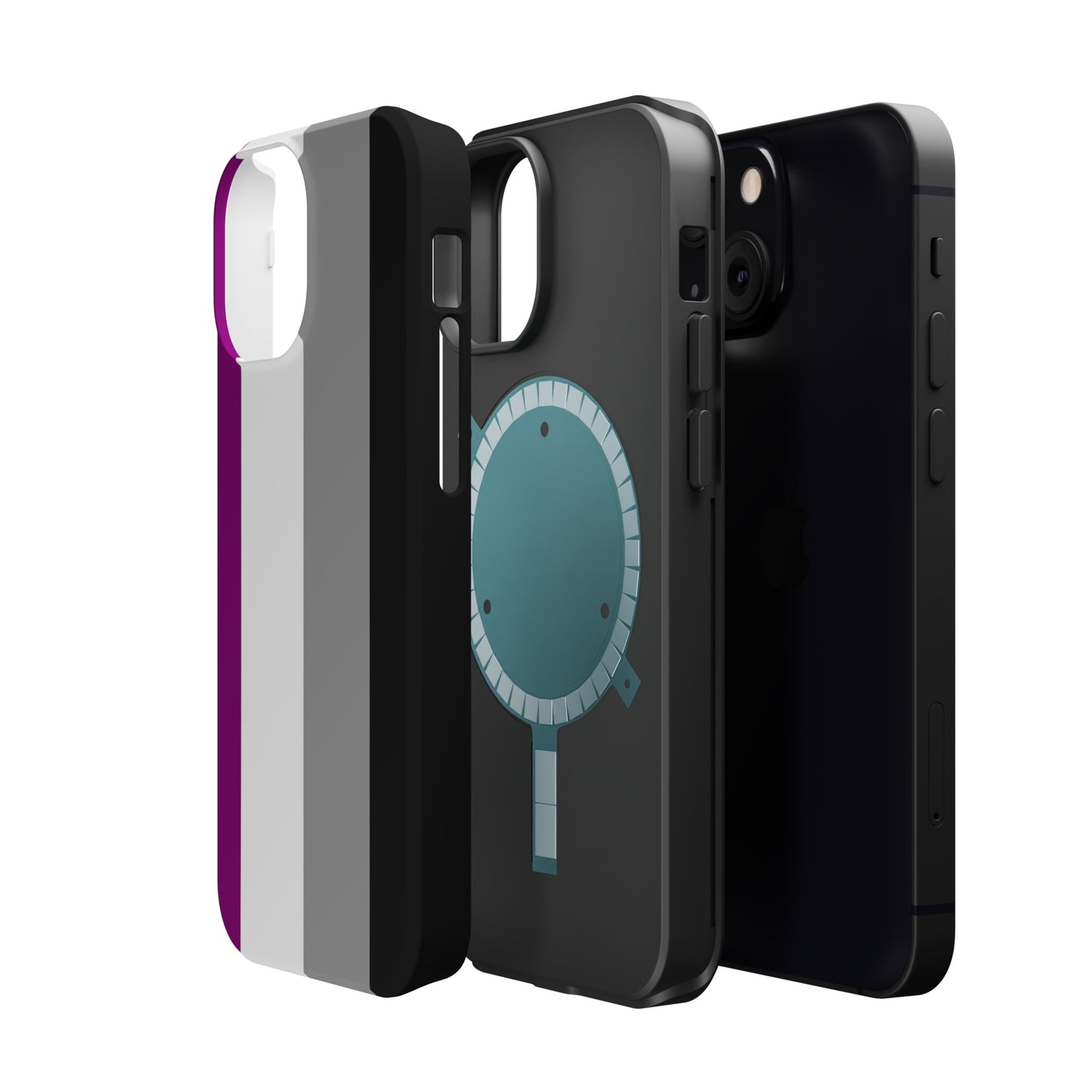 Phone case with Asexual Pride Flag