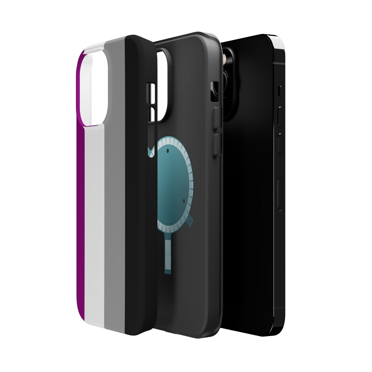 Phone case with Asexual Pride Flag