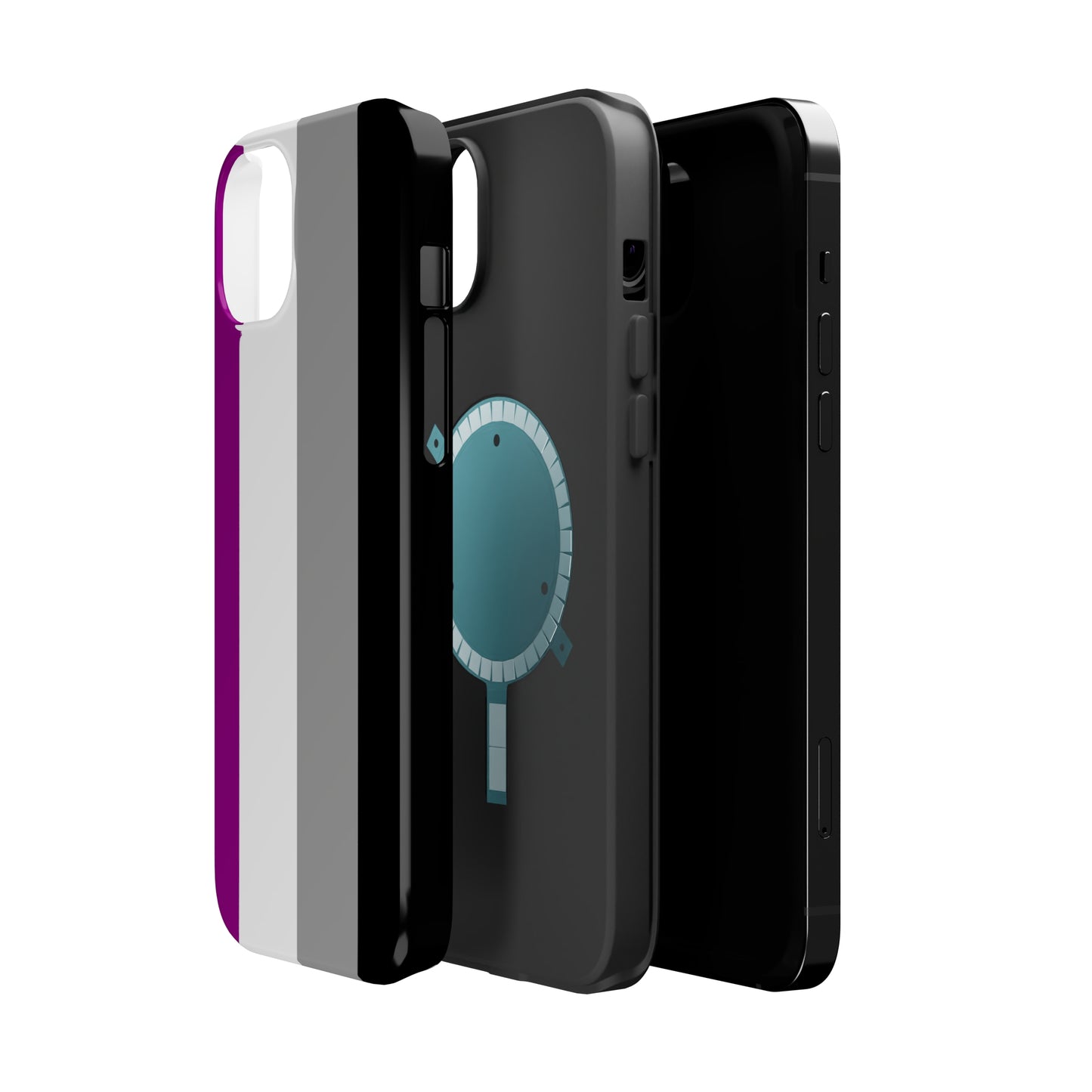 Phone case with Asexual Pride Flag