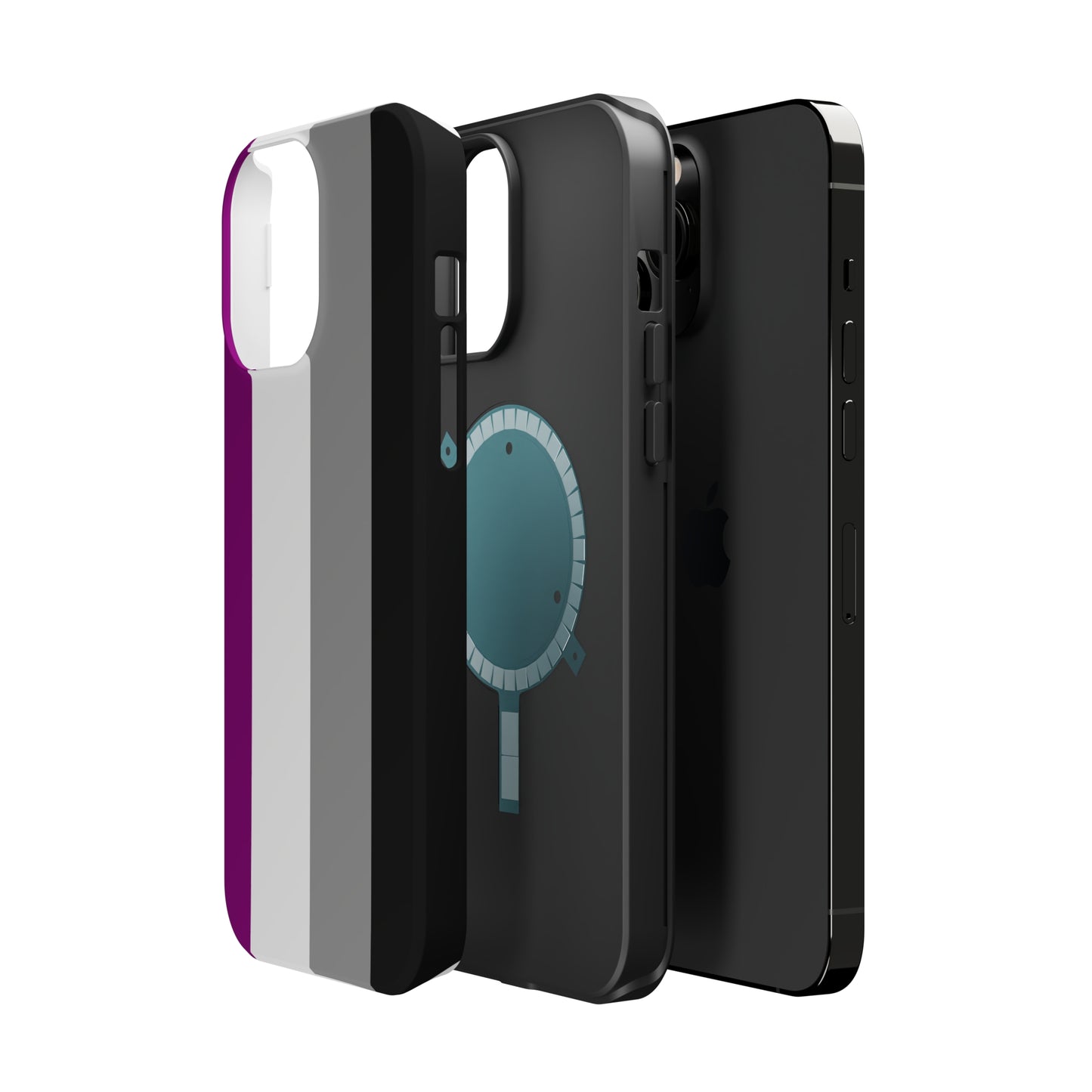 Phone case with Asexual Pride Flag