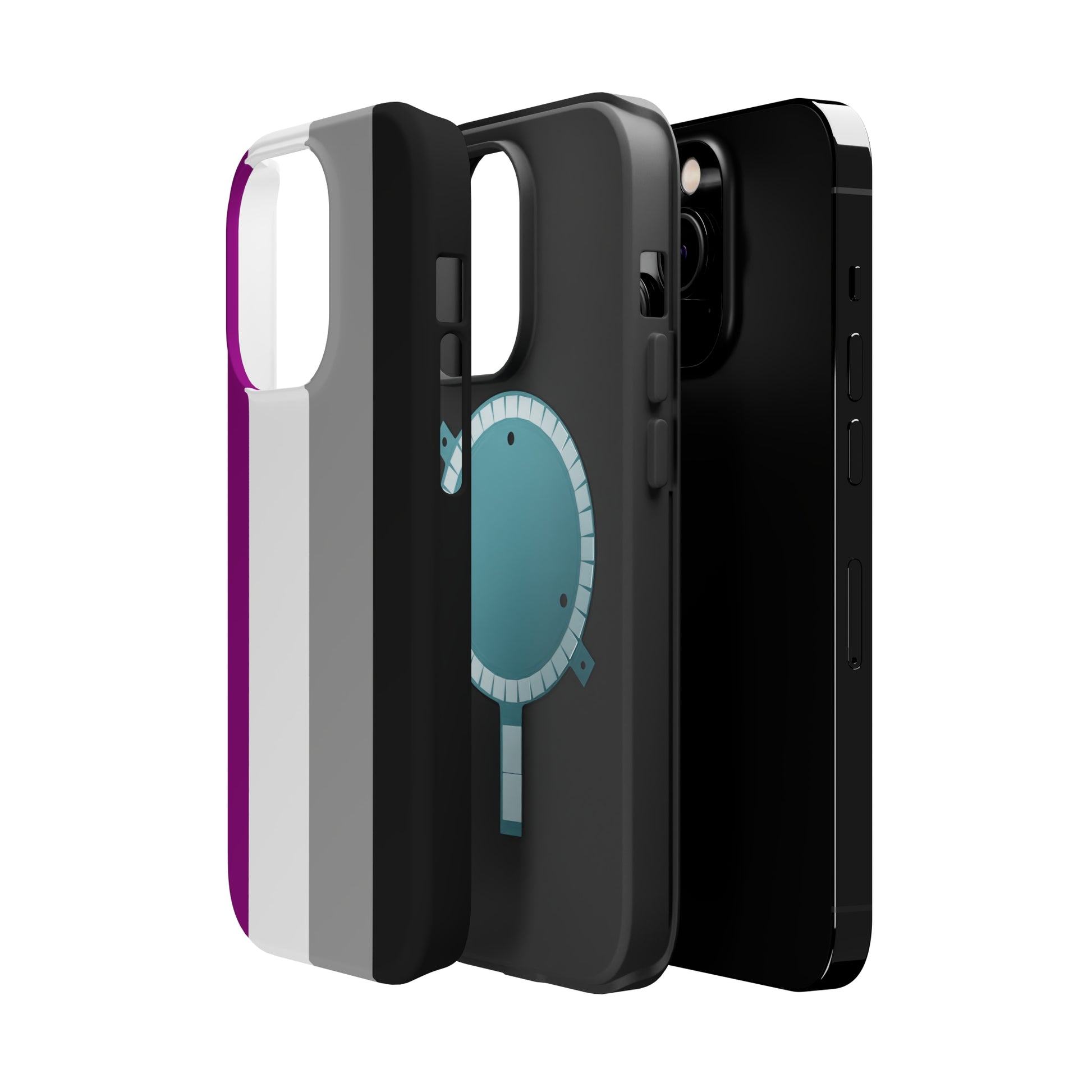 Phone case with Asexual Pride Flag